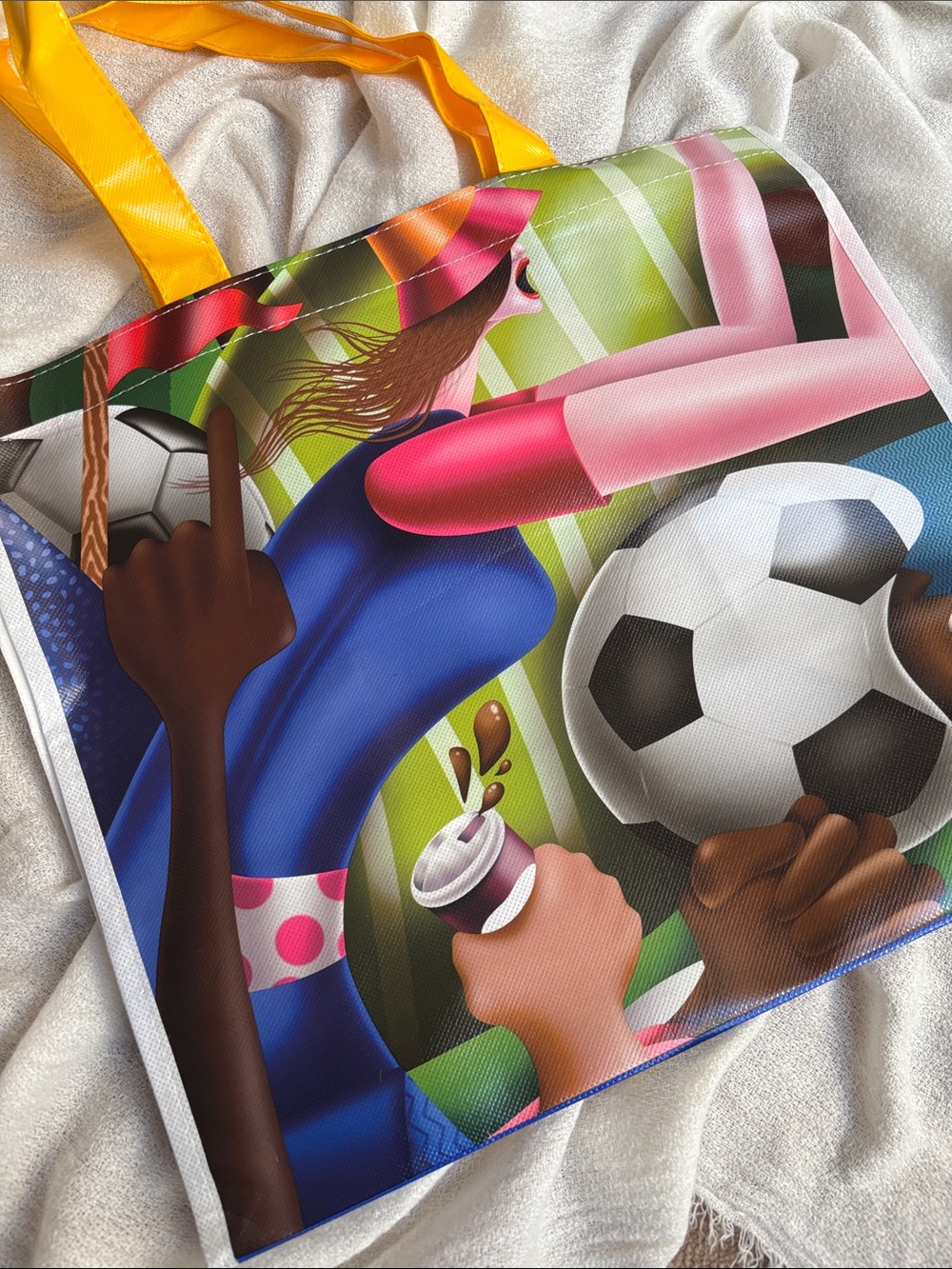 Official 2026 FIFA Tote Bag with Yellow Handles